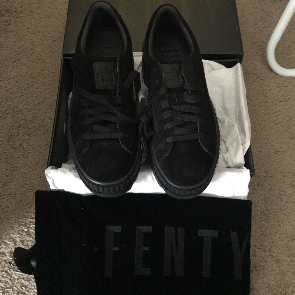 Black Suede Fenty Puma  Creepers